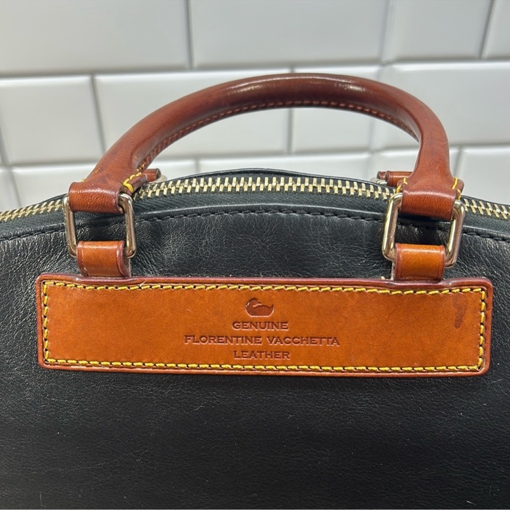 Dooney and Bourke Genuine Florentine Vacchetta Leather Satchel in GUC! - Picture 10 of 15